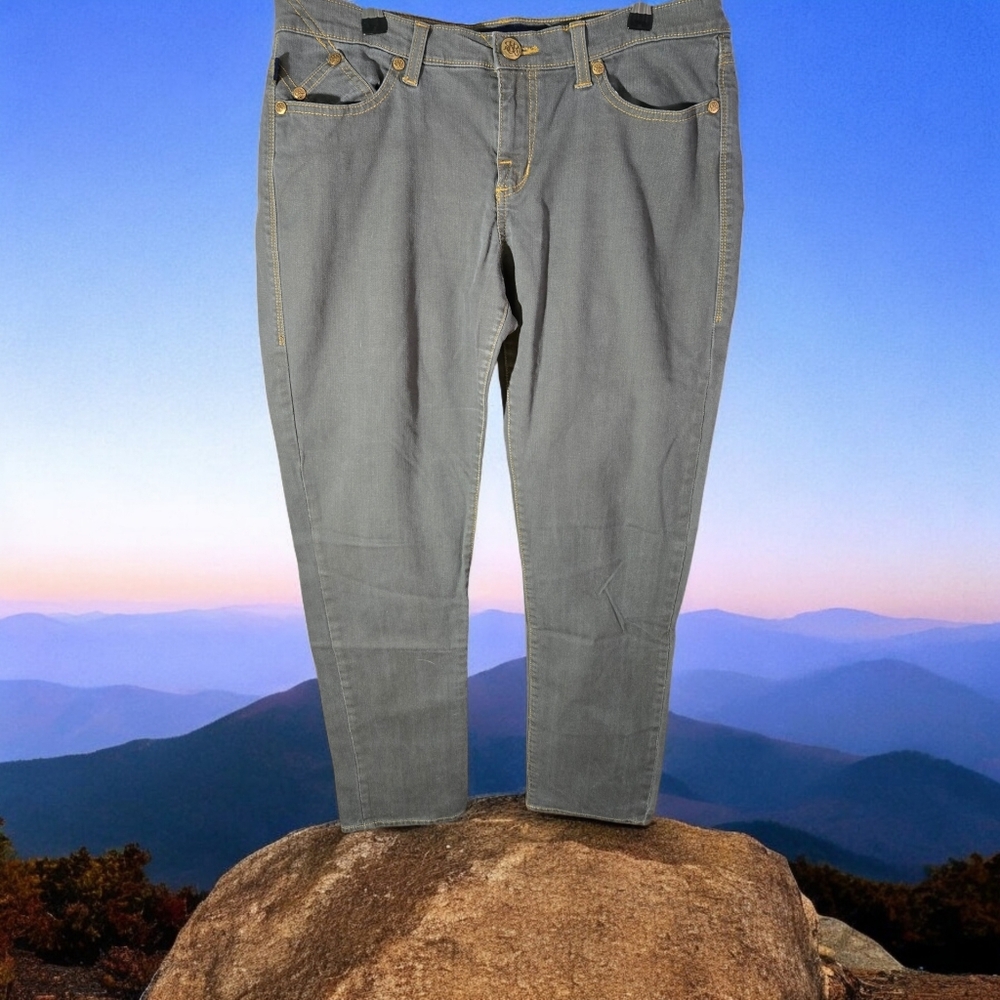 Rock & Republic Gray Straight Leg Jeans Size 12